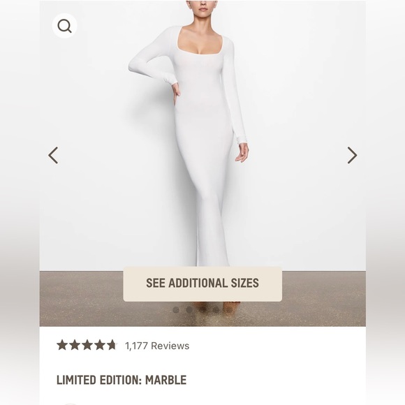 Skims soft lounge long sleeve dress - Picture 2 of 10